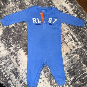 Ralph Lauren Blue and Orange Kids Footie